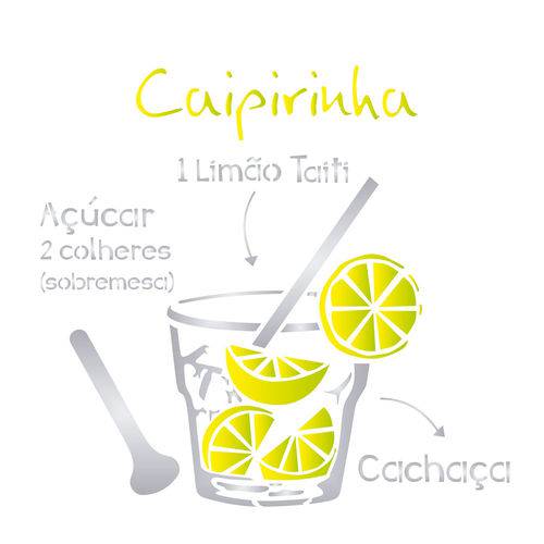 Stencil de Acetato para Pintura Opa Simples 30,5 X 30,5 Cm - 2195 Drink Caipirinha