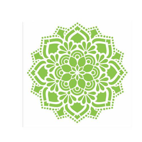 Stencil de Acetato para Pintura Opa Simples 30,5 X 30,5 Cm - 2473 Mandala Flor Renda