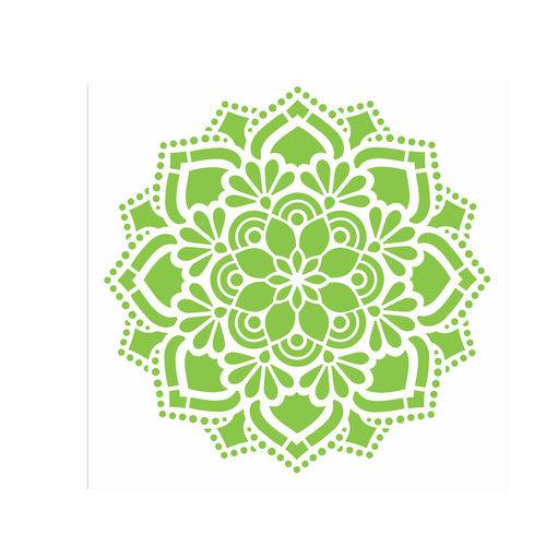 Stencil de Acetato para Pintura Opa Simples 30,5 X 30,5 Cm - 2473 Mandala Flor Renda