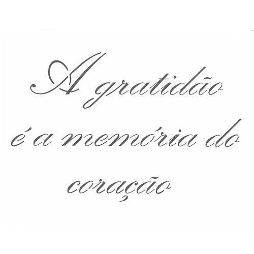 Stencil de Acetato para Pintura Opa Simples 15 X 20 Cm - 2498 Frases a Gratidão