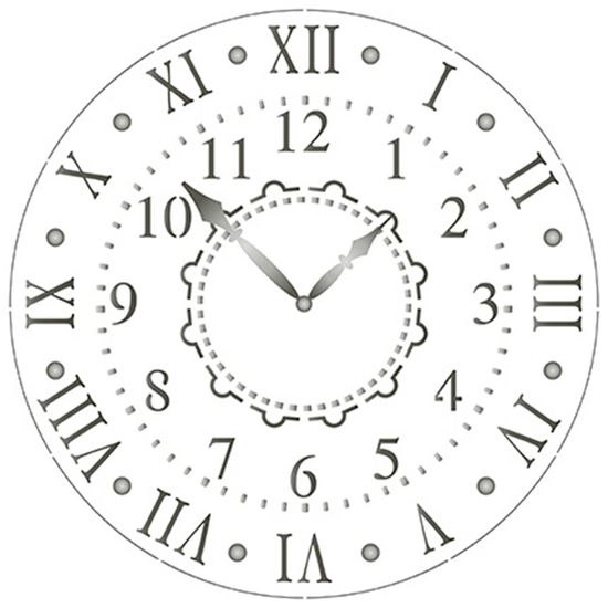 Stencil Litoarte 30x30 STQG-018 Relógio Romano
