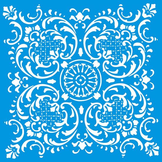 Stencil Litoarte 30x30 STQG-024 Azulejo de Arabescos