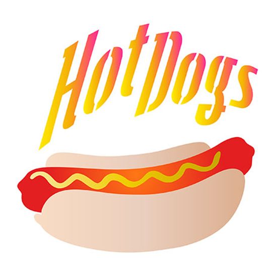 Stencil Litoarte 21,1x17,2 STM-532 Hot Dogs