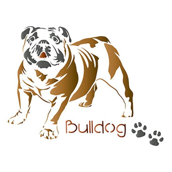 Stencil Litoarte 21,1x17,2 STM-505 Cachorro Bulldog