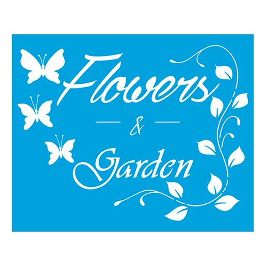 Stencil Litoarte 21,1x17,2 STM-384 Flores e Garden