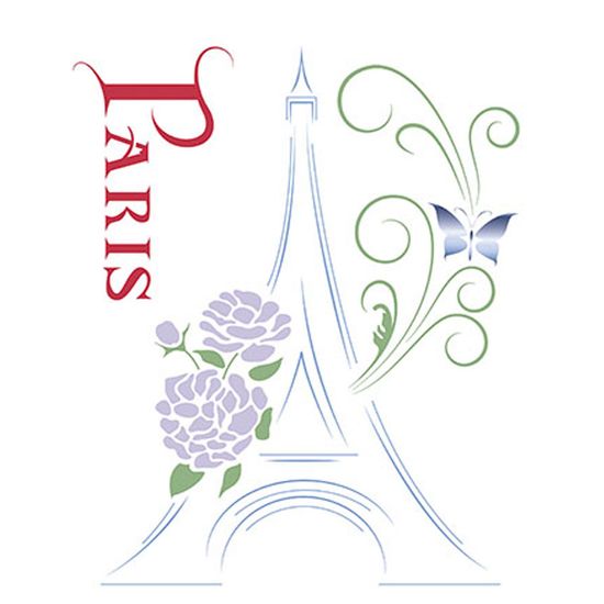 Stencil Litoarte 21,1x17,2 STM-233 Torre Eiffel Paris