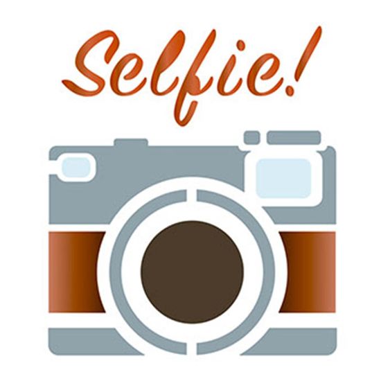 Stencil Litoarte 10x10 STX-264 Câmera Selfie