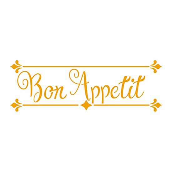 Stencil Litoarte 17x6,5 STP-153 Bon Appetit