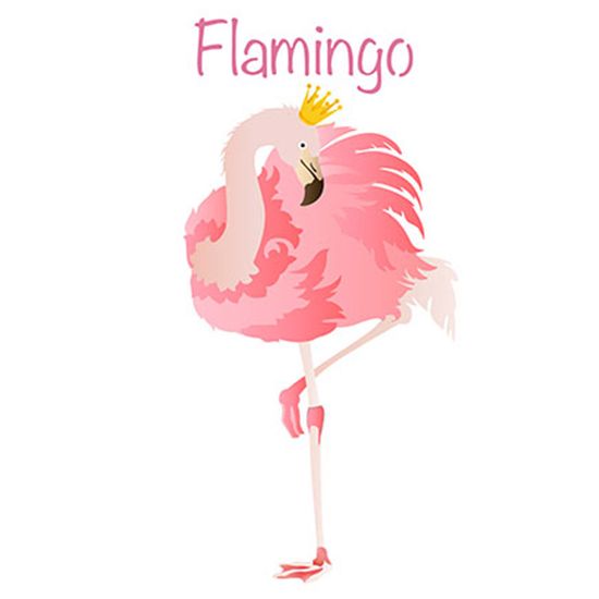 Stencil Litoarte 34,4x21 ST-322 Flamingo com Coroa