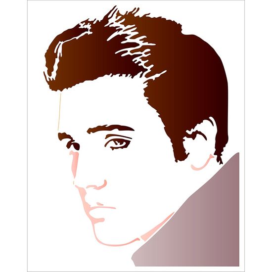 Stencil Litoarte 25x20 STR-135 Elvis Presley