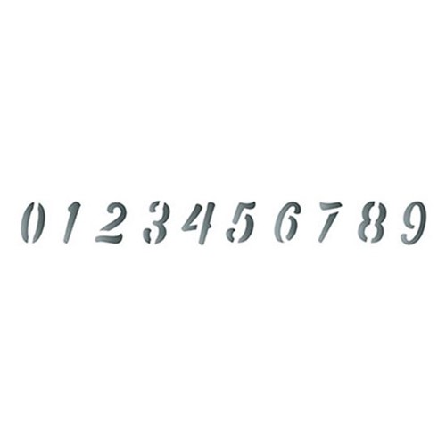 Stencil Litoarte 8,4x28,5 STE-298 Números para Canecas