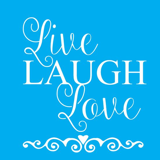 Stencil Litocart 20x20 LSQ-056 Live Laugh Love