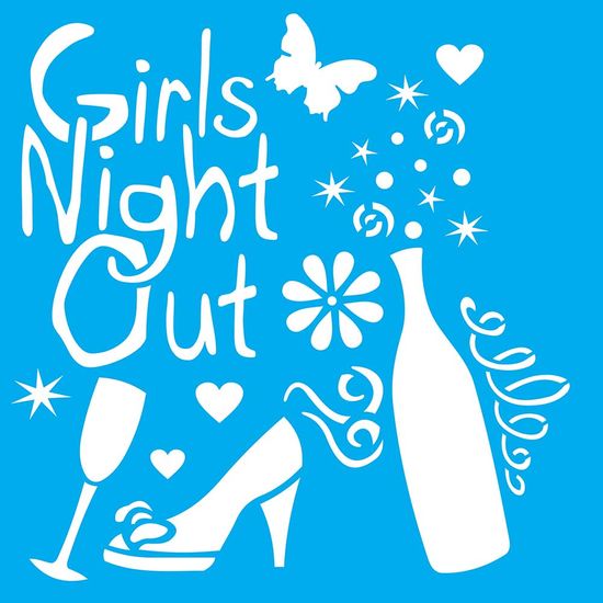 Stencil Litocart 20x20 LSQ-139 Girls Night Out