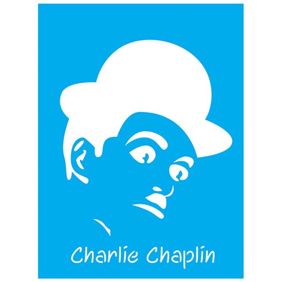 Stencil Litocart 20x15 LSM-140 Charlie Chaplin