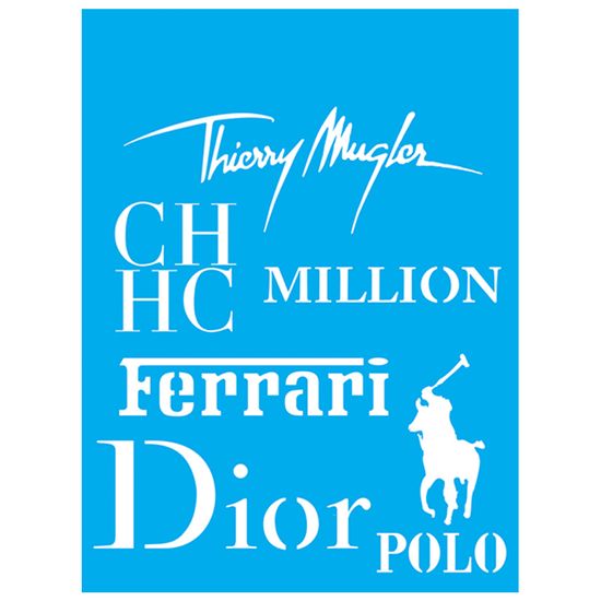 Stencil Litocart 20x15 LSM-138 Ferrari Polo Dior Million
