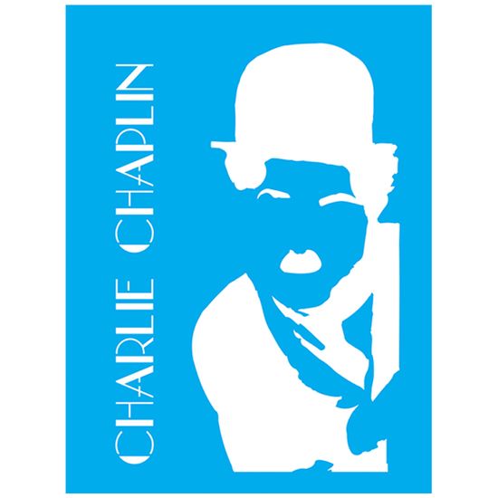 Stencil Litocart 20x15 LSM-139 Charlie Chaplin