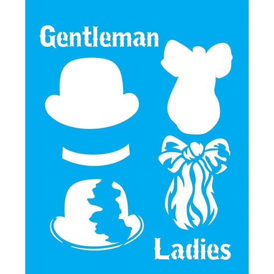 Stencil Litocart 25x20 LSG-118 Gentleman Ladies