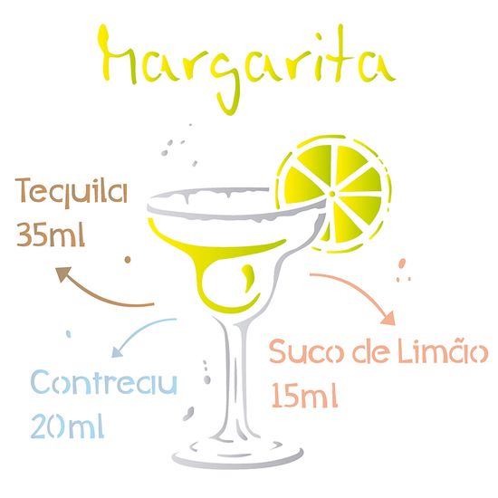 Stencil OPA 30,5x30,5 2196 Drink Margarita