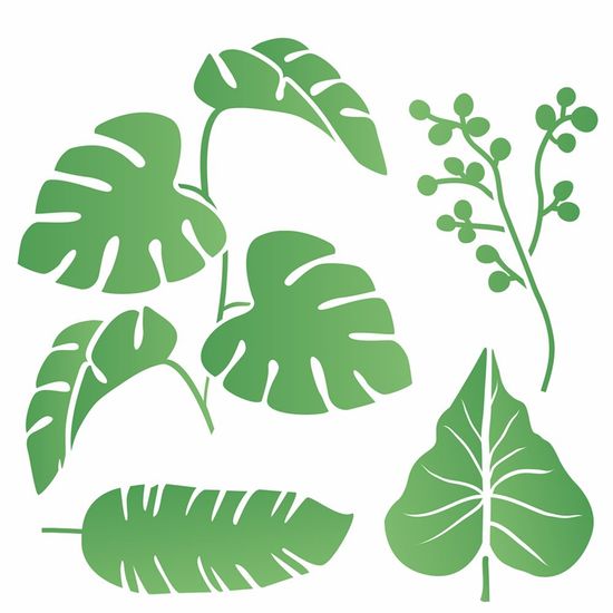 Stencil OPA 30,5x30,5 2598 Plantas Tropicais
