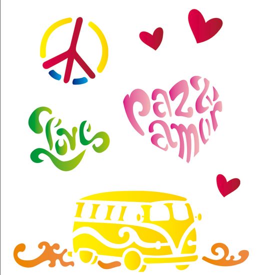 Stencil OPA 20x25 1275 Paz e Amor