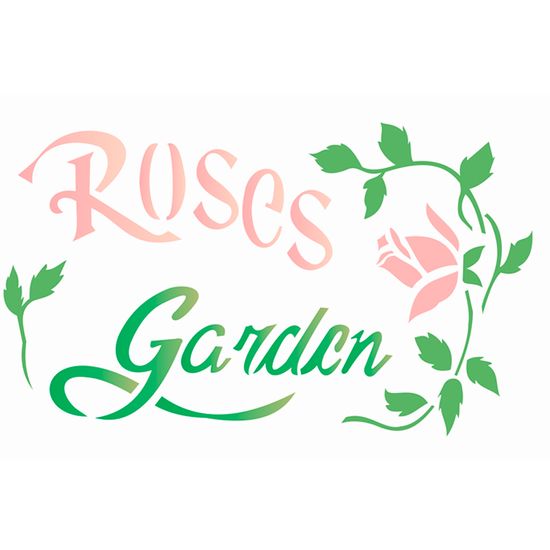Stencil OPA 20x25 1833 Rosas Garden