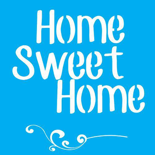 Stencil para Pintura 25x20 Home Sweet Home e Arabesco Lsg-016 - Litocart