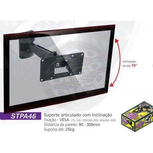 Stpa 46 Suporte Articulado com Inclinação para Tv LCD/led de 10" a 56"
