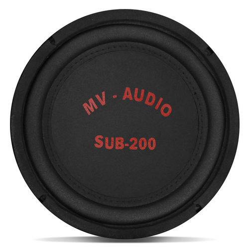 Subwoofer Mv Áudio Mv-200 8 Polegadas 200w Rms 2+2 Ohms Bobina Dupla