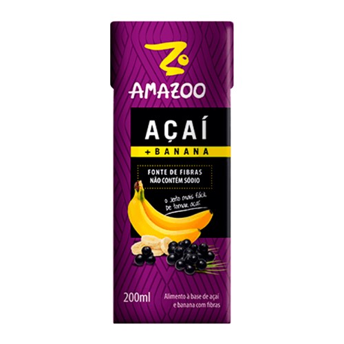 Suco Amazoo Açaí e Banana 200ml