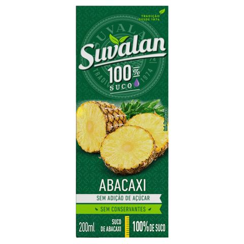 Suco de Abacaxi 100% 200ml - Suvalan