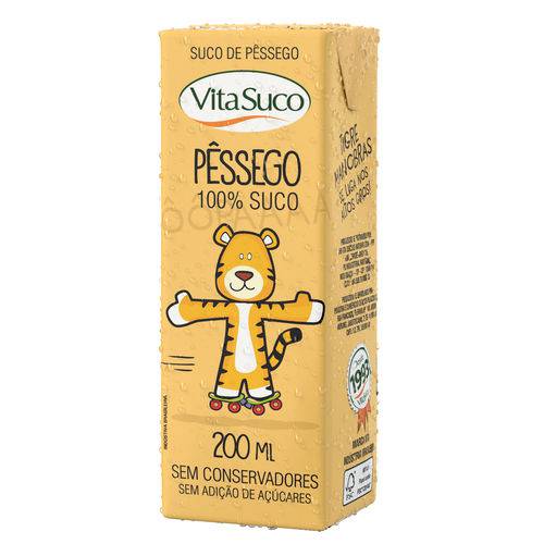 Suco de Pêssego Vitasuco Kids 200ml - Cx 27un