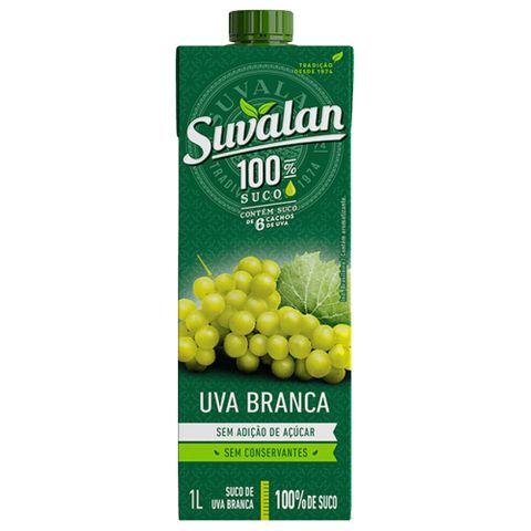 Suco de Uva Branca 100% 1L - Suvalan