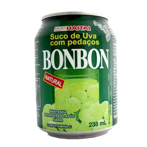 Suco de Uva Verde com Pedaços Bonbon - Haitai - 238ml