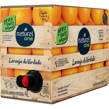 Suco Integral de Laranja Refrigerado Natural One 4L