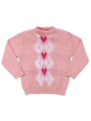 Suéter Infantil para Bebê Menina - Rosa