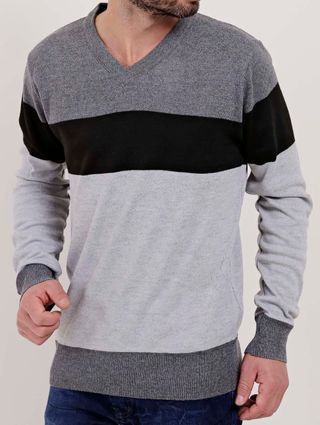 Suéter Masculino Cinza/preto