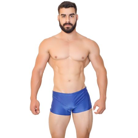 Sunga Boxer Masculina com Listra Azul Marinho / P