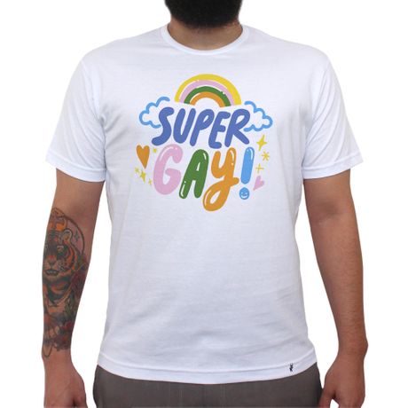 Super Gay - Camiseta Clássica Masculina