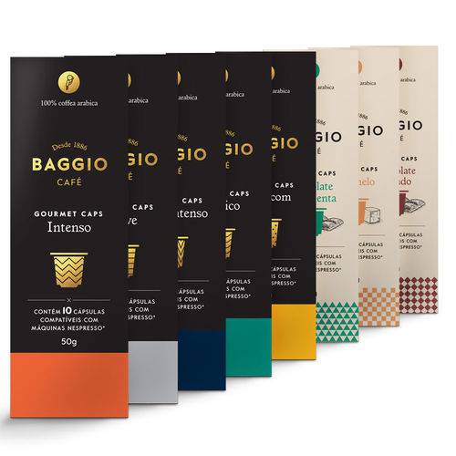 Super Kit Baggio Cápsulas de Café - Compatíveis com Nespresso