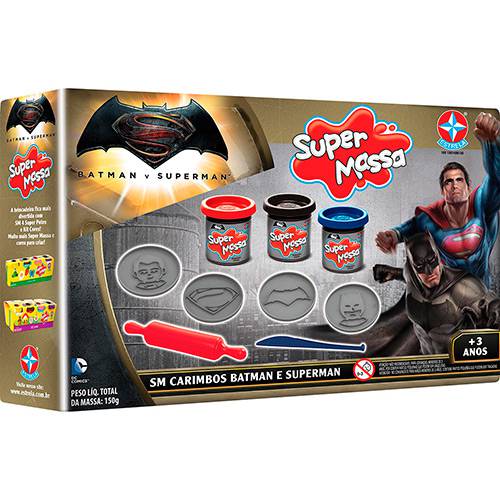 Super Massa Carimbos Batman e Superman - Estrela