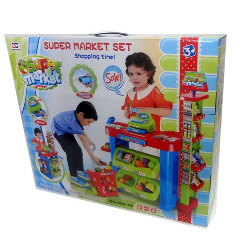 Super Mercado Infantil Kit Carrinho de Compras Scanner Produtos e Acessórios - Blx8 489900