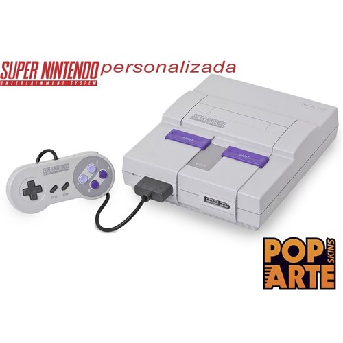 Super Nintendo Skin - Personalizada Adesivo Brilhoso