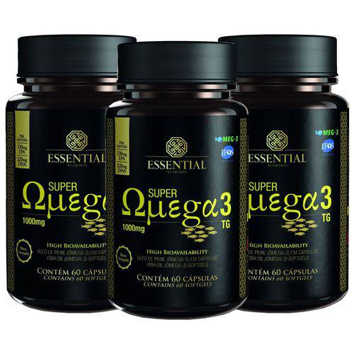 Super Ômega 3 Kit com 3 Frascos - Essential Nutrition