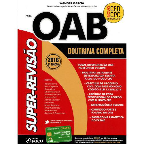 Super-Revisão para Oab - Doutrina Completa - 2016