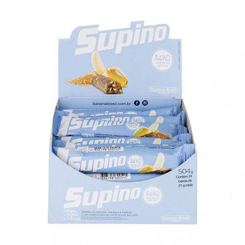 Supino Zero Banana, Linhaça e Fibras 21g X 24 - Banana Brasil
