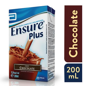 Suplemento Abbott Adulto Ensure Plus Sabor Chocolate 200ml
