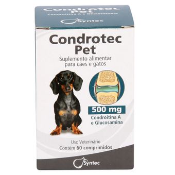 Suplemento Alimentar Condrotec Pet Syntec 500mg C/ 60 Comprimidos para Cães e Gatos