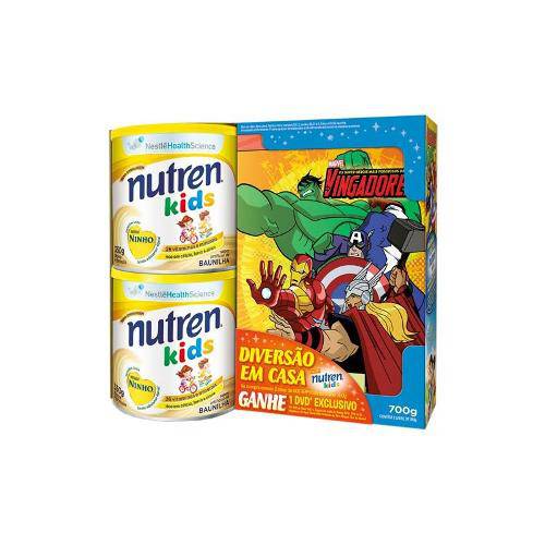Suplemento Alimentar Nestlé Nutren Kids Baunilha 350g 2 Unidades + Dvd