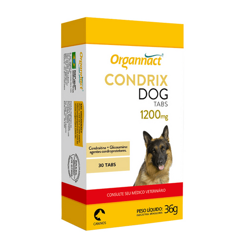 Suplemento Alimentar Organnact Condrix Dog Tabs 1200mg para Cães 30 Tabletes