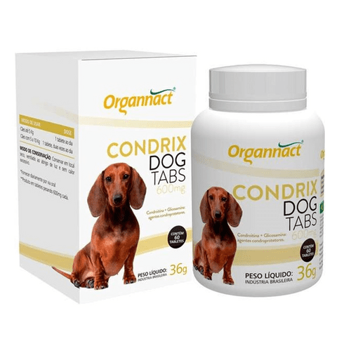 Suplemento Alimentar Organnact Condrix Dog Tabs 600mg para Cães 60 Tabletes